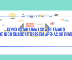 Como criar uma lista de emails de 1000 subscritores em APENAS 30 dias e lucrar desde seu primeiro e-mail.